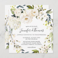 Casamento Floral de Wreath com Cor Branca Neutra