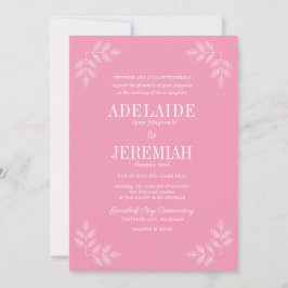 Convites Casamento Floral do Balé 6 com Simplicidade Verdad