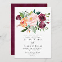 Casamento Floral do Buquê Blush de Charm Burgundy