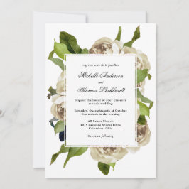 Convites Casamento Floral do Buquê Rosa Branco