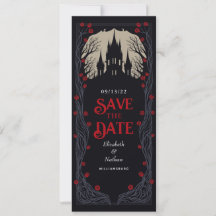 Casamento Floral do Castelo Gótico Salvar a Data