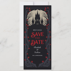 Convites Casamento Floral do Castelo Gótico Salvar a Data
