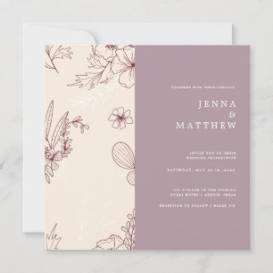 Convites Casamento floral do creme moderno