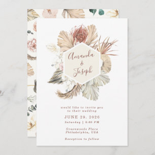 Convites Casamento Floral do Elegante Tropical Watercolor P
