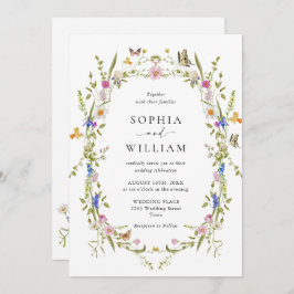 Convites Casamento Floral do Jardim Barroco Francês Elegant