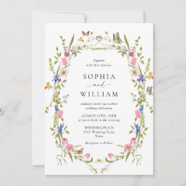 Convites Casamento Floral do Jardim Barroco Francês Elegant