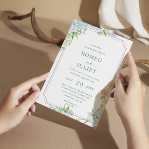 Convites Casamento Floral do Jardim de Verão