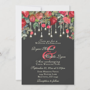 Convites Casamento Floral do Jardim Rosa de Encantação Româ