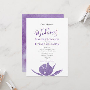 Convites Casamento Floral do Lotus Lotus Violet
