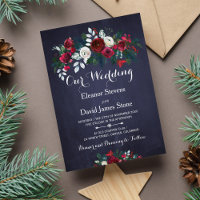 Casamento Floral do Marinho Rustic Winter Red Burg