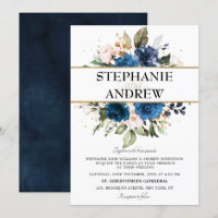Casamento Floral do Rosa Marinho Azul-Blush Românt
