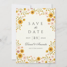 Convites Casamento floral dos Sunflower, salvar a data