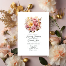 Casamento Floral Dourado e Blush