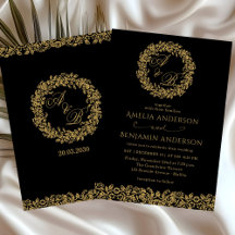 Casamento Floral Dourado Francês Vintage Elegante
