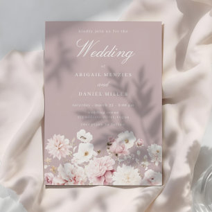 Convites Casamento Floral Dusty Pink & Blush Garden