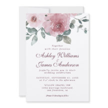 Casamento Floral Dusty Rosa Rosa Burgundy