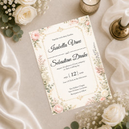Convites Casamento Floral Elegante
