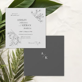 Convites Casamento Floral Elegante