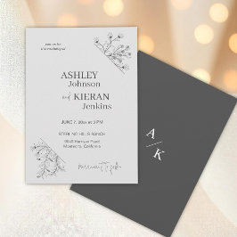 Convites Casamento Floral Elegante