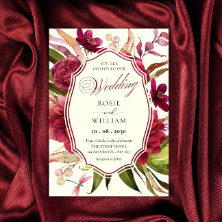 Convites Casamento floral elegante