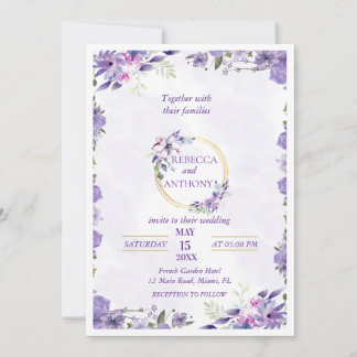 Convites Casamento Floral Elegante