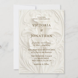 Convites Casamento Floral Elegante Art Nouveau