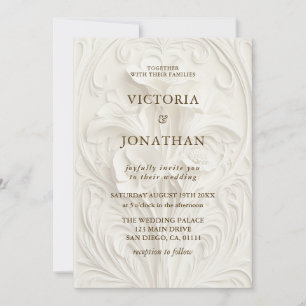 Convites Casamento Floral Elegante Art Nouveau