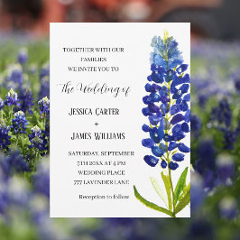 Convites Casamento Floral Elegante Bluebonnet Texas Waterco
