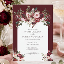 Casamento Floral Elegante com Bege Borgonha