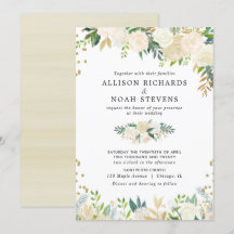 Casamento floral elegante com rosas brancas creme 