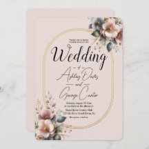 Casamento floral elegante, cor-de-rosa, azul e cre