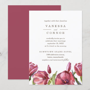 Convites Casamento floral elegante de Boho das papoilas