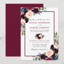 Casamento Floral Elegante De Burgundy