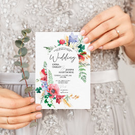 Convites Casamento floral elegante de Summer Meadow Wildflo