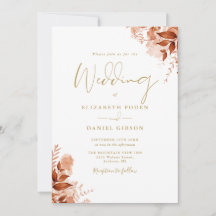 Casamento Floral Elegante Dourado Outono