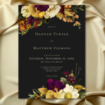 Casamento Floral Elegante Moody Jewel Vintage