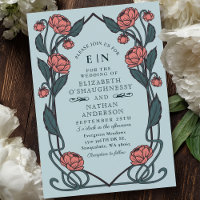 Casamento Floral Elegante Pink Art Nouveau