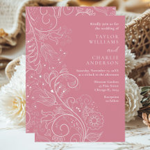 Casamento Floral Elegante Rosa Empoeirado