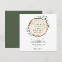 Casamento Floral em Aquarela com Corte de Madeira 