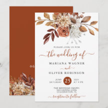 Casamento Floral em Aquarela de Outono