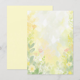 Convites Casamento floral em aquarela laranja e amarelo em