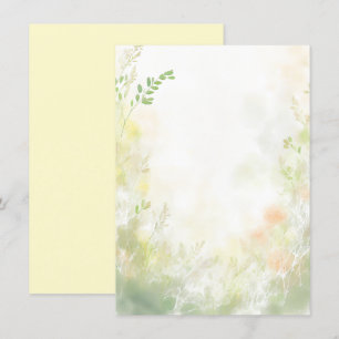 Convites Casamento floral em aquarela laranja e amarelo em