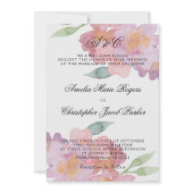 Casamento Floral em Aquarela Romântica