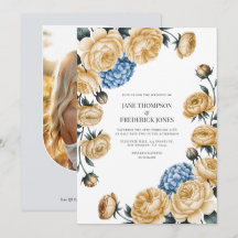 Casamento Floral em Champanhe Elegante e Azul Desb