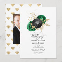 Casamento Floral Esmeralda e Dourado