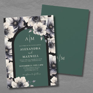 Convites Casamento Floral Esmeralda Verde