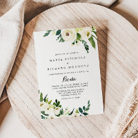Casamento Floral Espanhol Floral de Outono Branco 