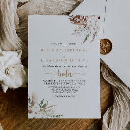 Convites Casamento Floral Espanhol Rustic Boho Elegant