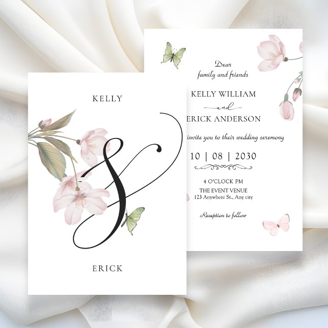 Convites Casamento floral estético (Criador carregado)