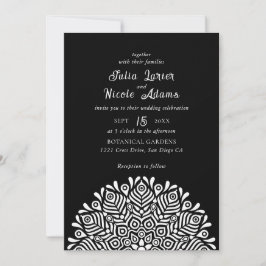Convites Casamento Floral Étnico Boho Colorido Moderno Mand